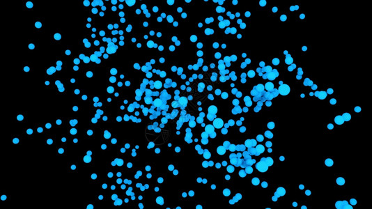 飞机 模型球体的混沌聚散三维渲染计算机生成的抽象背景空间中有许多