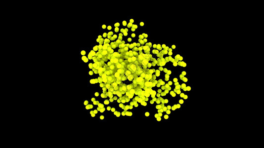 大圣归来混沌球体的混沌聚散三维渲染计算机生成的抽象背景空间中有