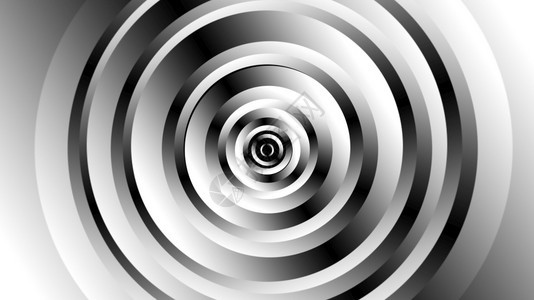计算机生成了3D抽象旋涡背景几何黑色和白圆形与旋转运动计算机生成了3D抽象旋涡背景图片