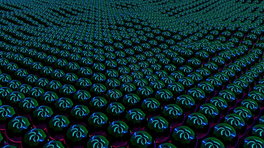 许多有反光射的电线球体瓦状表面3D形成现代等深度背景计算机生成许多有反光的电线球体表面形成现代等深度背景计算机生成图片