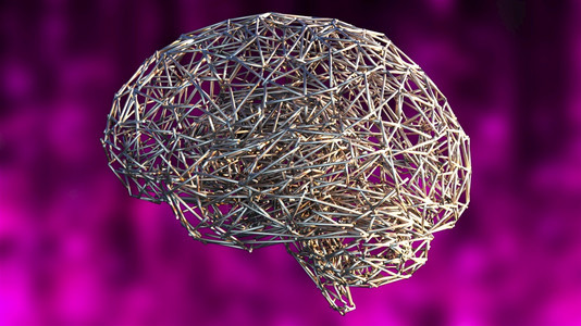 计算机产生人工智能3以彩色灯光背景为用电线框从彩色灯光背景上从电线框中提取人体大脑形状以彩色灯光背景上从电线框中提取人体大脑形状图片