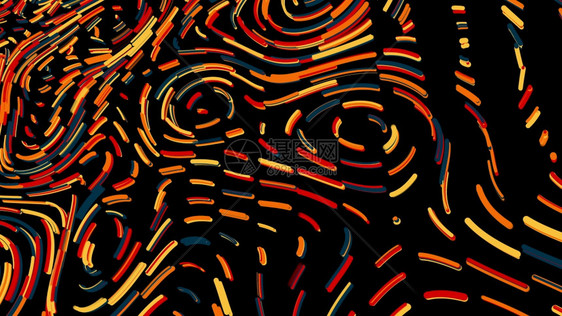 流动的小波浪线填满空间电脑生成三维渲染抽象背景由电脑生成的一串串小波浪线填满空间三维渲染抽象背景图片