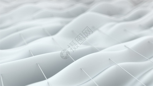 白波沿薄伸展的线条表面滑动计算机生成了3D软背景白色波沿薄伸展的线条表面滑动计算机生成了软背景图片
