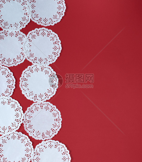 白带纸面图红色背景复制空间的抽象背景图片