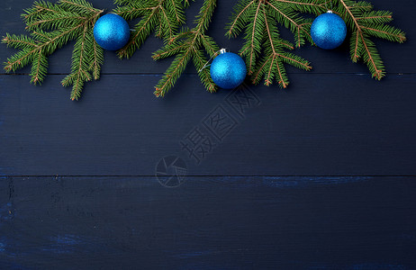蓝木背景的本圣诞节和新年的庆喜背景登记地点背景图片