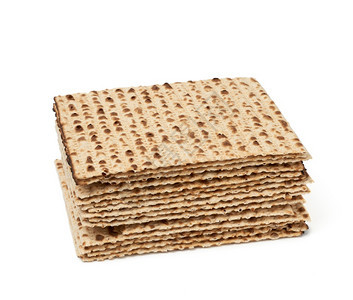 白种背景被孤立的烤面包马当祖佩萨庆祝的概念犹太人逾越节图片