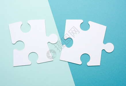 两张白色的拼图图片素材