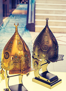 土耳其奥斯曼帝国战士们的装饰金属盔甲图片