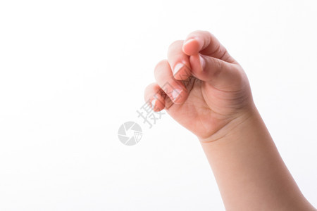 白色背景的婴儿手图片