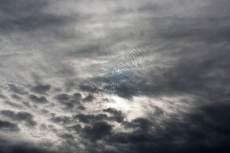 天空中的黑暗和灰云图片