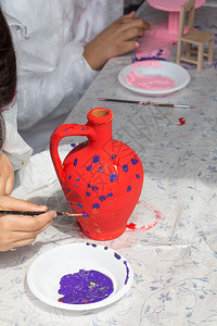 幼儿装饰手工制作的陶瓷器图片