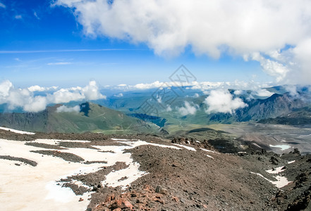 雪山景观山上有雪山地景观雪山景观山上有雪洛杉矶山图片