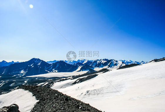 雪山景观山上有雪山地景观雪山景观山上有雪洛杉矶山图片