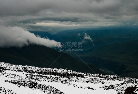 雪山景观山上有雪山地景观雪山景观山上有雪洛杉矶山图片