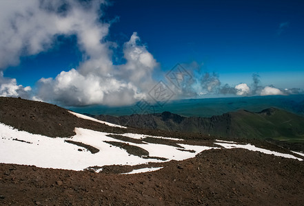 雪山景观山上有雪山地景观雪山景观山上有雪洛杉矶山图片