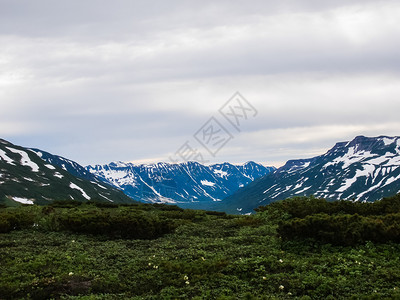 堪察卡的自然质堪察卡半岛的景观和光辉象堪察卡的观山脉和堪察卡火图片