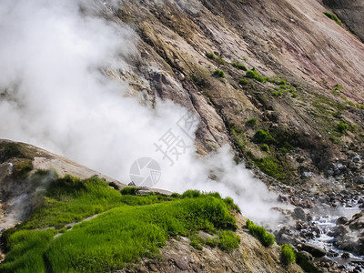 堪察卡的自然质堪察卡半岛的景观和光辉象堪察卡的观山脉和堪察卡火图片