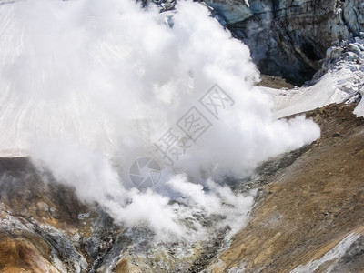 堪察卡的自然质堪察卡半岛的景观和光辉象堪察卡的观山脉和堪察卡火图片