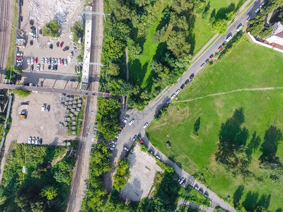 莫斯科市的顶端景色城市的建筑道路和其他基础设施从上面看城市景色从上面看城市景色图片