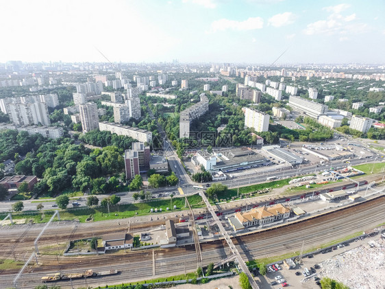 莫斯科市的顶端景色城市的建筑道路和其他基础设施从上面看城市景色从上面看城市景色图片