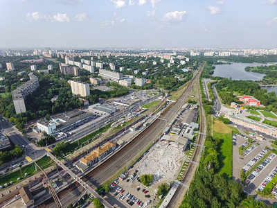 莫斯科市的顶端景色城市的建筑道路和其他基础设施从上面看城市景色从上面看城市景色图片