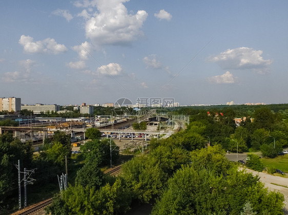 莫斯科市的顶端景色城市的建筑道路和其他基础设施从上面看城市景色从上面看城市景色图片