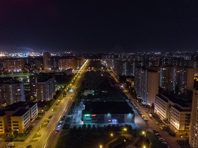 莫斯科市的顶端景色莫斯科之夜市的灯光图片