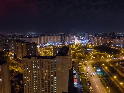 莫斯科市的顶端景色莫斯科之夜市的灯光图片