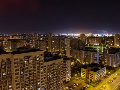 莫斯科市的顶端景色莫斯科之夜市的灯光图片