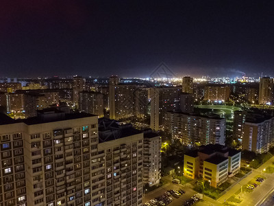 莫斯科市的顶端景色莫斯科之夜市的灯光图片
