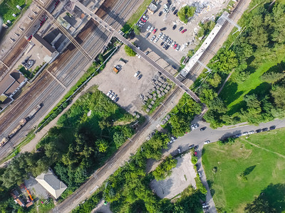 莫斯科市的顶端景色城市的建筑道路和其他基础设施从上面看城市景色从上面看城市景色图片