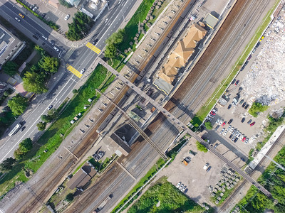 莫斯科市的顶端景色城市的建筑道路和其他基础设施从上面看城市景色从上面看城市景色图片