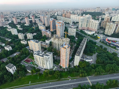 城市景色和道路建筑图片