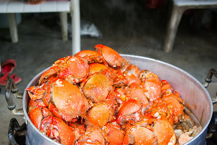 煮海蟹螃红菜泰国图片