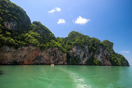 泰国海岸森林悬崖和海湾泰国岸森林悬崖和海湾图片