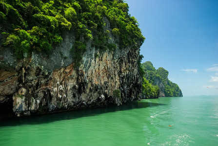 泰国海岸森林悬崖和海湾泰国岸森林悬崖和海湾图片