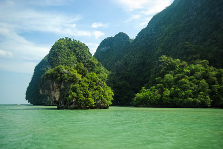 泰国海岸森林悬崖和海湾泰国岸森林悬崖和海湾图片