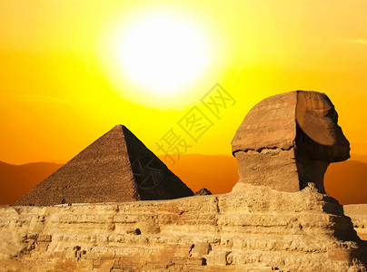 悉尼剪影古埃及文明的建筑遗产伟大的斯芬克古埃及文明背景