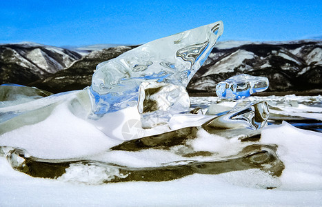 贝加尔湖淡水冰块冻贝加尔湖冬季面冰雪贝加尔湖大自然的美丽贝加尔湖淡水冰块冻图片