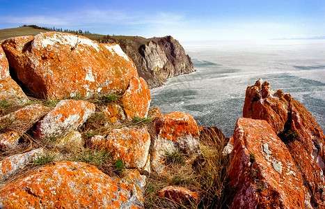 Baikal海岸悬崖Baikal海岸的美丽质Baikal海岸悬崖Baikal海岸的美丽质图片