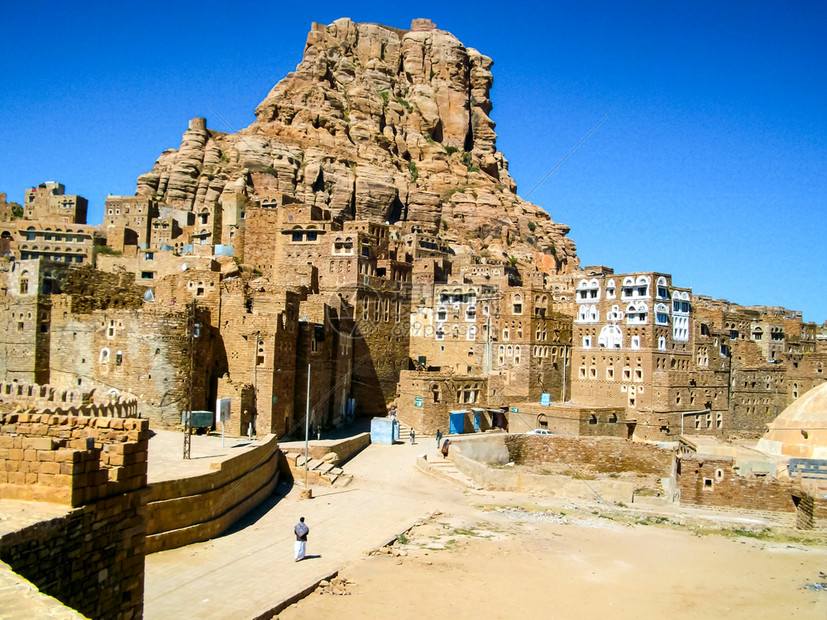 萨那市也门的建筑景色