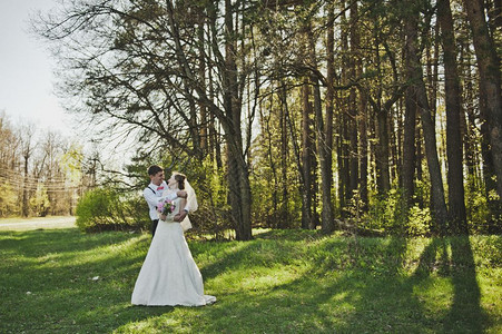 婚礼后新夫妇的拥抱新郎娘4073背景图片