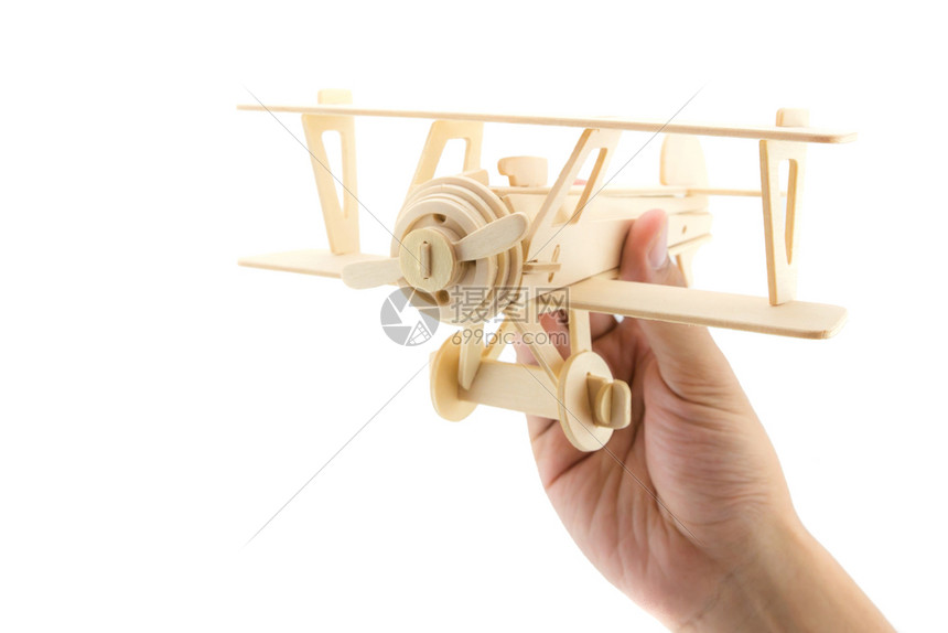 手工制作的木飞机图片