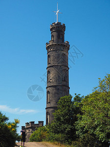 联合王国爱丁堡卡尔顿山上的纳逊纪念碑图片