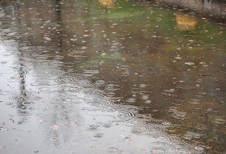 水在一滩雨水中循环用作背景雨水坑背景图片