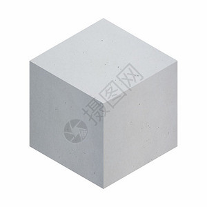 灰色混凝土立方体在白色背景上隔离灰色混凝土立方体在白色之上隔离图片