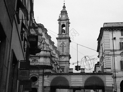 意大利都灵SantisimaAnnunziata教区堂黑白图片