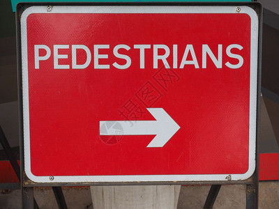 行人道路标用白色在红上行人路标在红色上行人路标上图片
