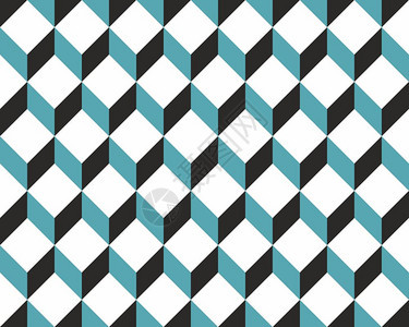 以立方体白色绿和黑制成的抽象模式几何纹理作为背景有用抽象几何背景图片