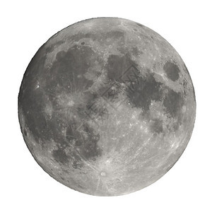 满月时用一颗天文望远镜在白色背景上隔绝满月时用望远镜在白色之上隔绝图片